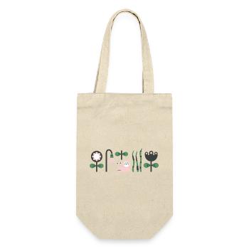 hungry pink snail with flowers - Gift Bag for Bottles - nature - Front