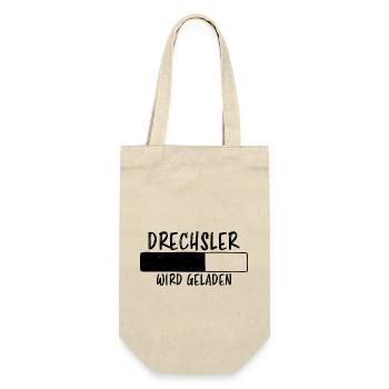 Drechsler Spruch Job Lustiges Drechsler Geschenk - Geschenkbeutel für Flaschen - Natur - Vorne