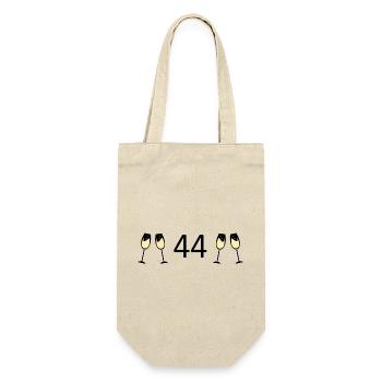 44th Birthday 44 Years Anniversary 44 Years Number 44 - Gift Bag for Bottles - nature - Front