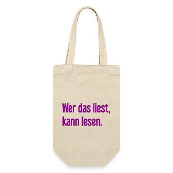 If you read this, you can read. - Gift Bag for Bottles - nature - Front