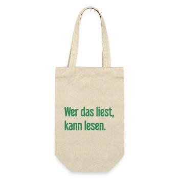 If you read this, you can read. - Gift Bag for Bottles - nature - Front