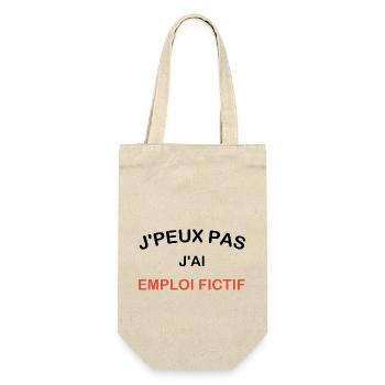 Ich kann nicht, ich habe einen fiktiven Job - Geschenkbeutel für Flaschen - Natur - Vorne