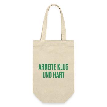 Work Smart And Hard – Success Motto For Doers - Gift Bag for Bottles - nature - Front