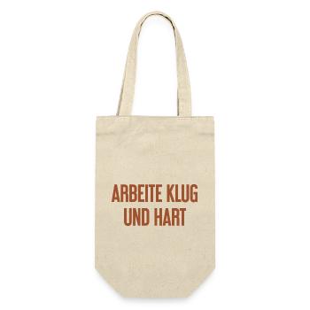 Work Smart And Hard – Success Motto For Doers - Gift Bag for Bottles - nature - Front