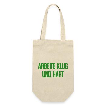 Work Smart And Hard – Success Motto For Doers - Gift Bag for Bottles - nature - Front