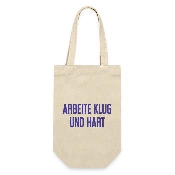 Work Smart And Hard – Success Motto For Doers - Gift Bag for Bottles - nature - Front