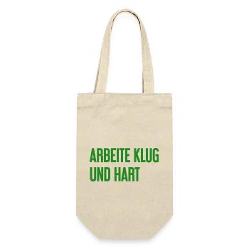 Work Smart And Hard – Success Motto For Doers - Gift Bag for Bottles - nature - Front