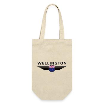 Wellington T-Shirt für Neuseeland-Fans - Geschenkbeutel für Flaschen - Natur - Vorne