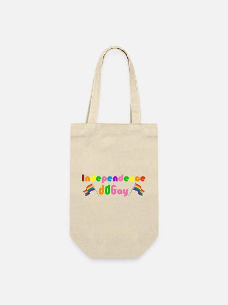 Unabhängigkeit Schwuler Regenbogen - Geschenkbeutel für Flaschen - Natur