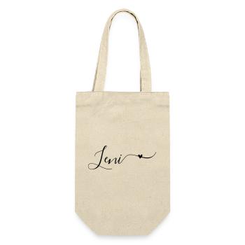Leni Prénom Décoratif - Sac à bouteille - nature - Devant