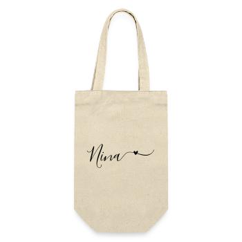 Nina Name First Name Decorative - Gift Bag for Bottles - nature - Front