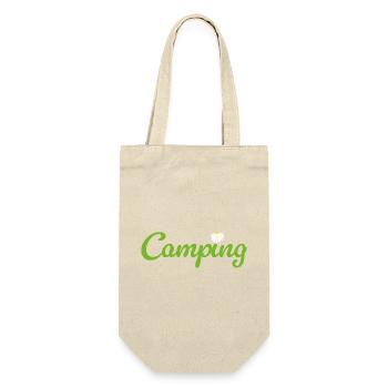 Camping Flower Camper Quotes Hobby Summer Van Life - Gift Bag for Bottles - nature - Front