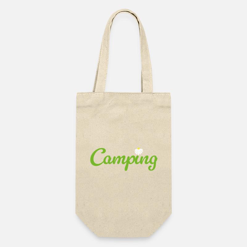 Camping Flower Camper Quotes Hobby Summer Van Life - Gift Bag for Bottles - nature
