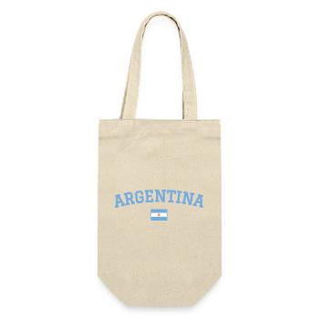 Argentinien Flagge Design Blau - Geschenkbeutel für Flaschen - Natur - Vorne