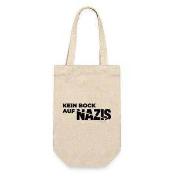 Kein_Bock_auf_Nazis - Geschenkbeutel für Flaschen - Natur - Vorne