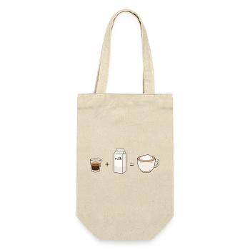 Cappuccino Formula Coffee Lover Design - Gift Bag for Bottles - nature - Front