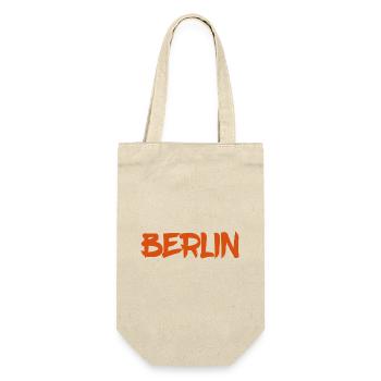 Berlin - Deutschland - Hauptstadt - Berliner Bär - Geschenkbeutel für Flaschen - Natur - Vorne