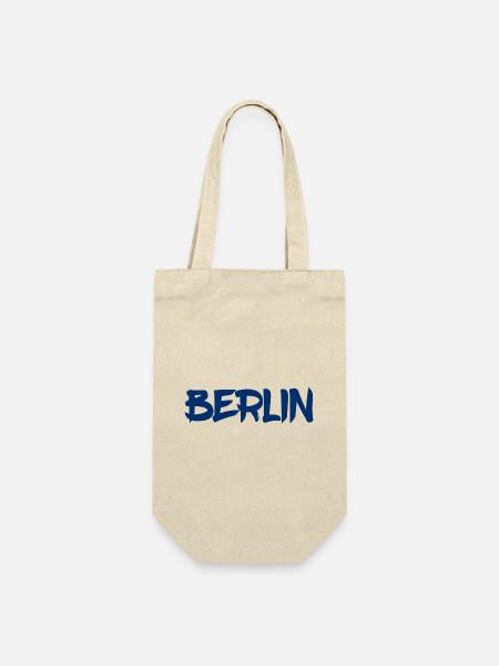 Berlin - Deutschland - Hauptstadt - Berliner Bär - Geschenkbeutel für Flaschen - Natur
