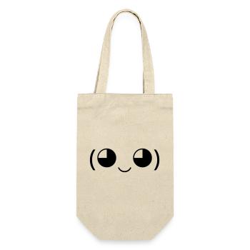Émoticon kawaii Sourire (◕‿◕) Mignon - Sac à bouteille - nature - Devant