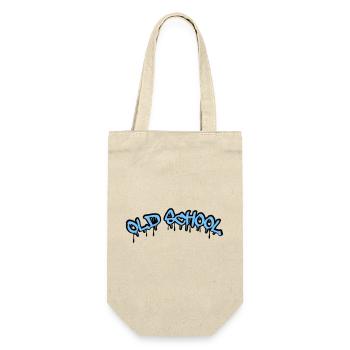 Old School Graffiti Stil - Geschenkbeutel für Flaschen - Natur - Vorne