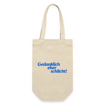 Gedanklich eher schlicht! - Geschenkbeutel für Flaschen - Natur - Vorne