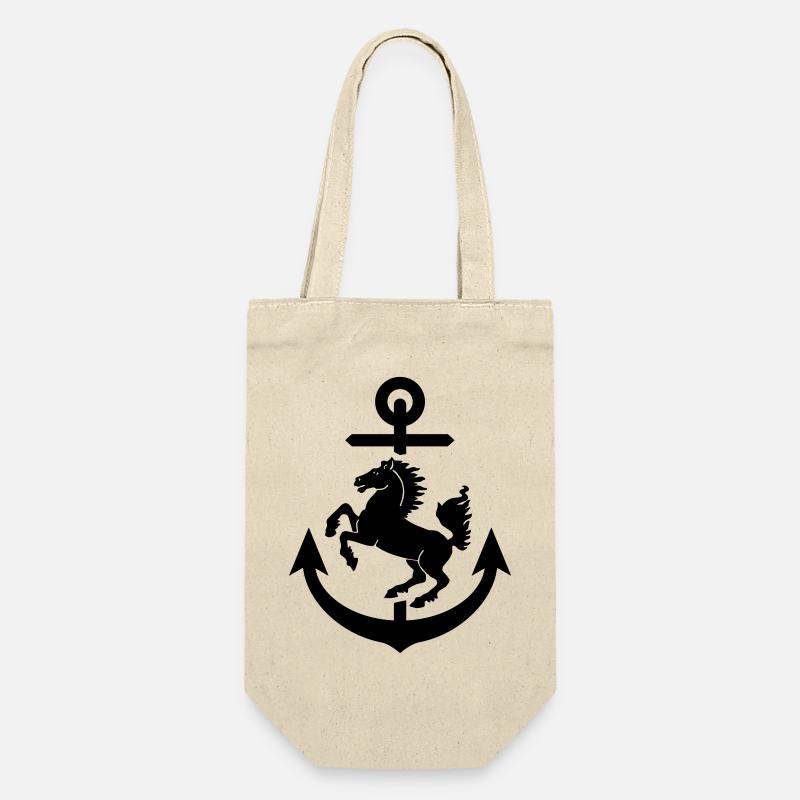 Stuttgart Wappen Anker, Stuttgarter - Geschenkbeutel für Flaschen - Natur