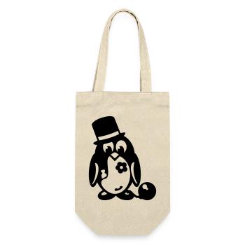 pinguin junggesellenabschied - Geschenkbeutel für Flaschen - Natur - Vorne