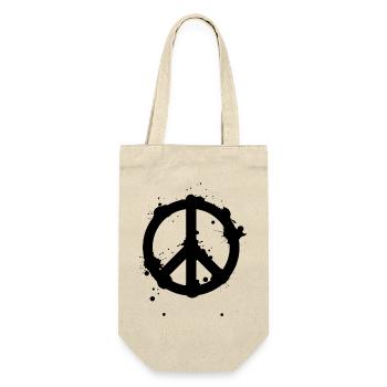 Signe de paix frappant dans un look éclaboussé de graffitis - Sac à bouteille - nature - Devant