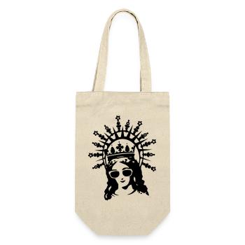 A portrait of the Virgin Mary with cool glasses - Gift Bag for Bottles - nature - Front