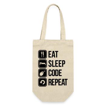 eat sleep code - Gift Bag for Bottles - nature - Front