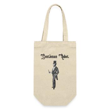 Gentleman robot - Gift Bag for Bottles - nature - Front