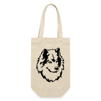 Eurasier Kopf - Geschenkbeutel für Flaschen - Natur - Vorne