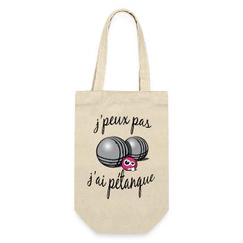 j'peux pas j'ai pétanque - Sac à bouteille - nature - Devant