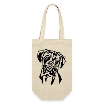 Tête de boxeur - Sac à bouteille - nature - Devant