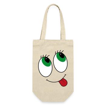 Comic-style eyes - Gift Bag for Bottles - nature - Front