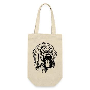 Tête de Briard - Sac à bouteille - nature - Devant