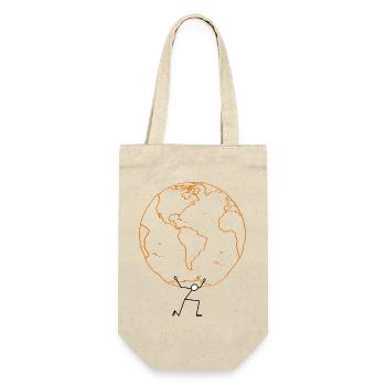 EARTH02 - Geschenkbeutel für Flaschen - Natur - Vorne