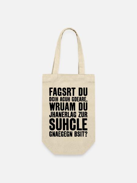 ABITUR GYMNASIUM REALSCHULE ABSCHLUSS SCHULE - Geschenkbeutel für Flaschen - Natur