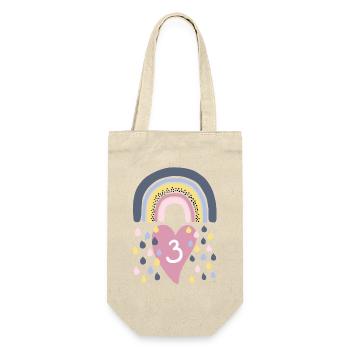 Rainbow 3rd Birthday Children - Gift Bag for Bottles - nature - Front