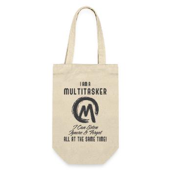 I am a multitasker - Gift Bag for Bottles - nature - Front