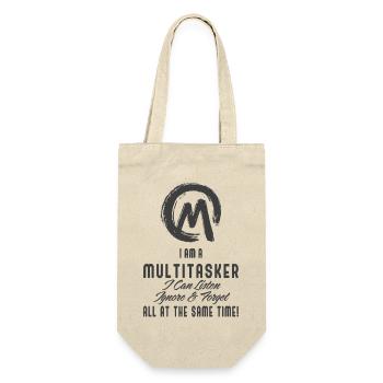 I am a multitasker - Gift Bag for Bottles - nature - Front