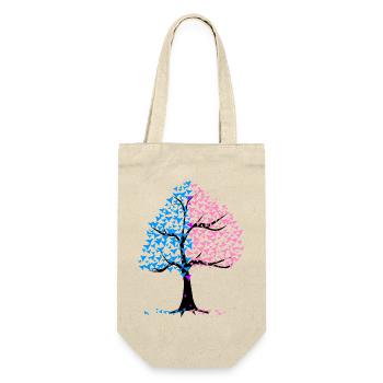 Boy Girl Hearts Tree - Gift Bag for Bottles - nature - Front