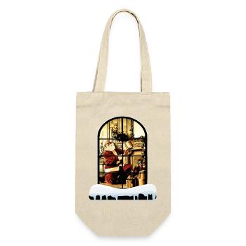 Santa Claus at home - Gift Bag for Bottles - nature - Front