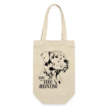 Aimé par un chien Dogo Argentino disant Wilsigns - Sac à bouteille - nature - Devant