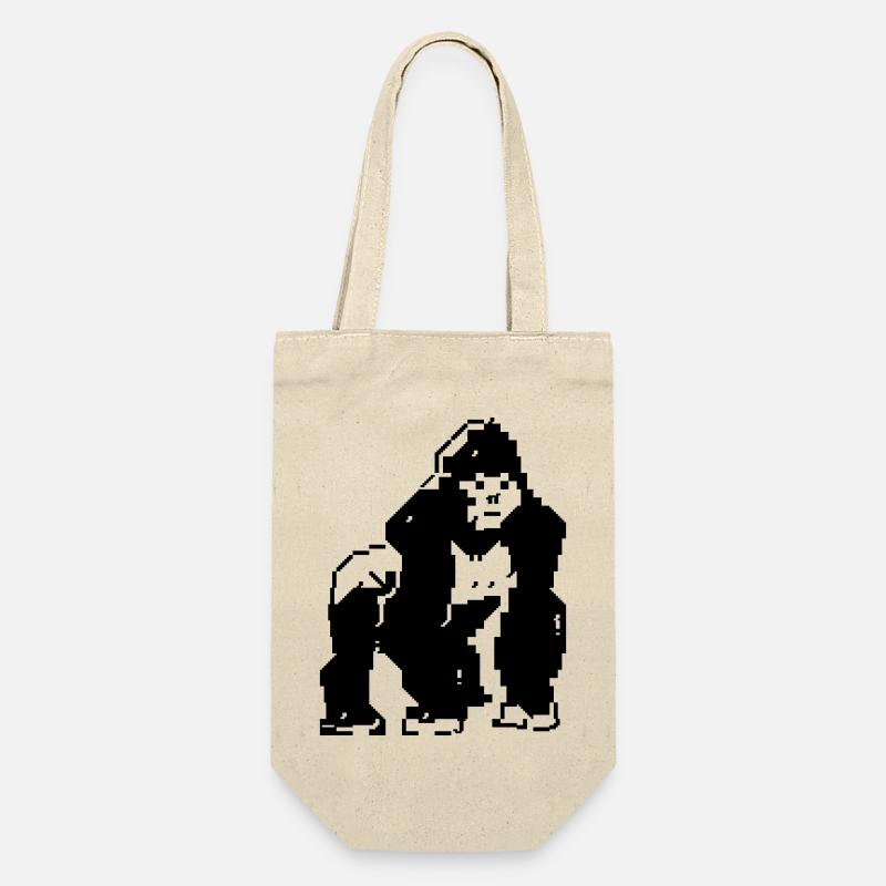 Gorille PETSCII - Sac à bouteille - nature