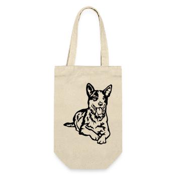 Australian Cattle Dog - Geschenkbeutel für Flaschen - Natur - Vorne