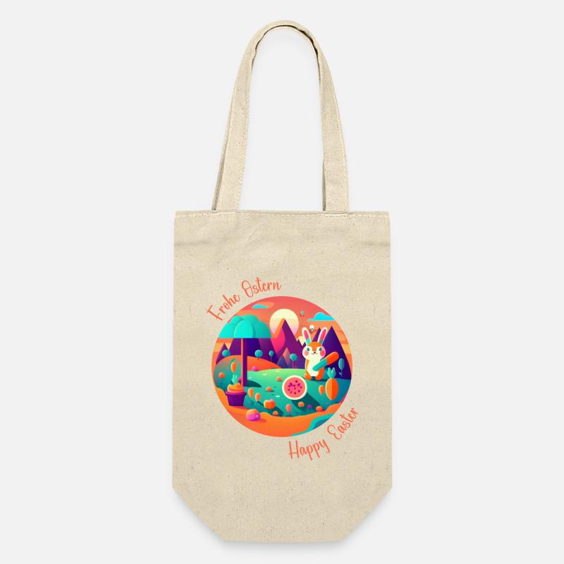 Happy Easter | Happy Easter | Illustration - Gift Bag for Bottles - nature
