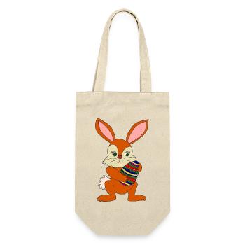 osterhase - Geschenkbeutel für Flaschen - Natur - Vorne