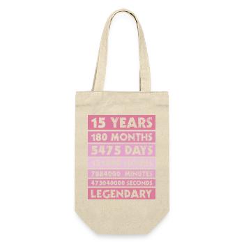 15 years legendary - Anniversary - Company - Anniversary - Gift Bag for Bottles - nature - Front