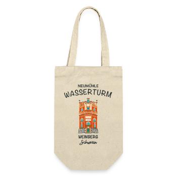 Schwerin, Wasserturm auf dem Weinberg - Geschenkbeutel für Flaschen - Natur - Vorne